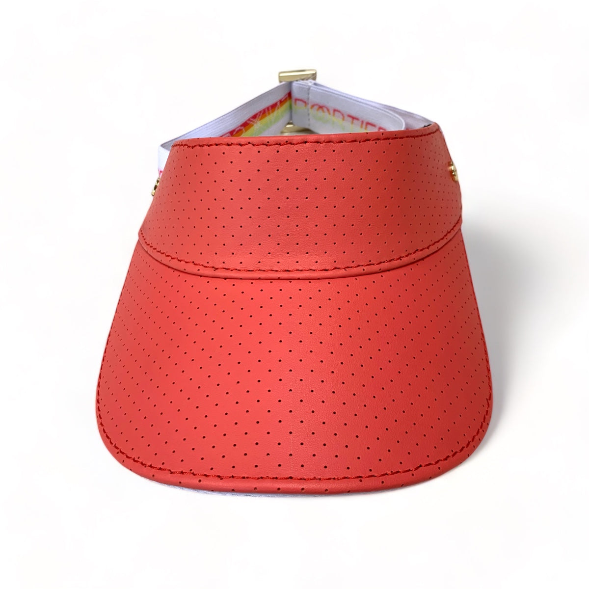 The Leather Visor - Watermelon Sorbet & Gold