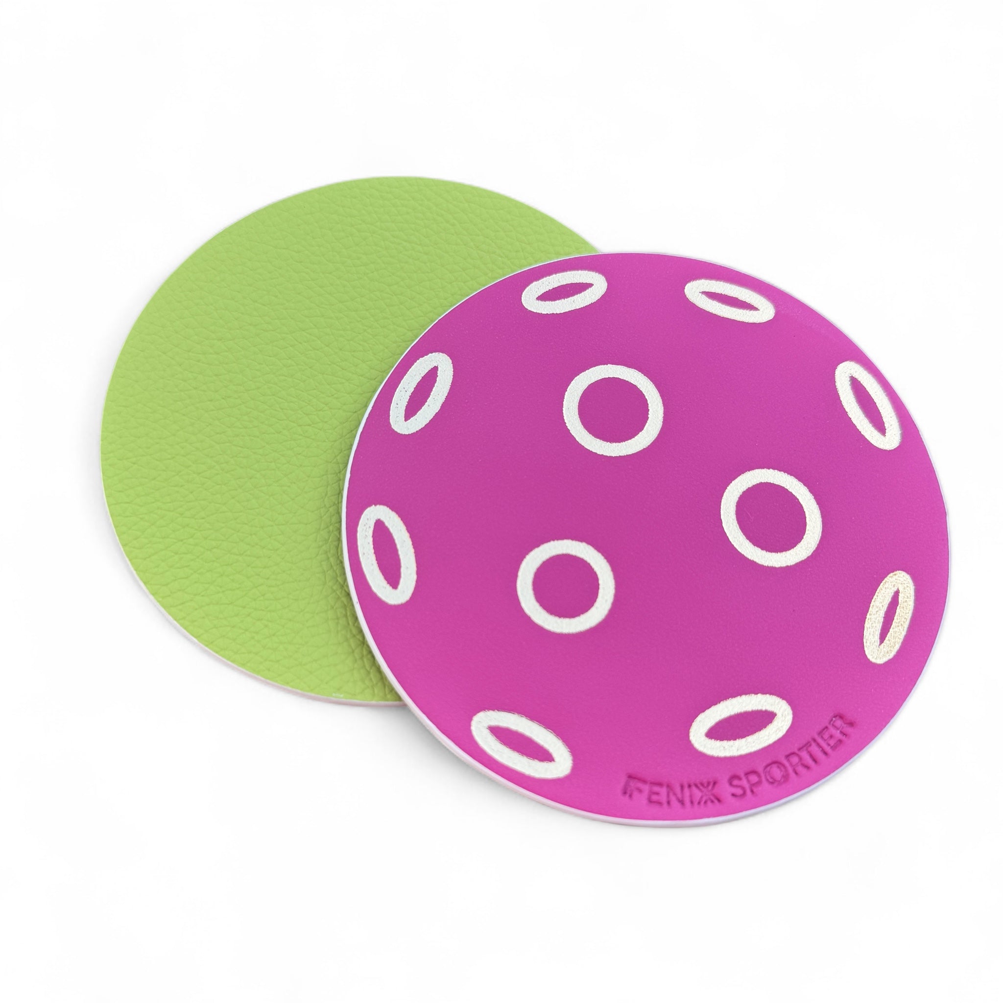 Serve in Style Coasters - Pink Pickleball & Lime