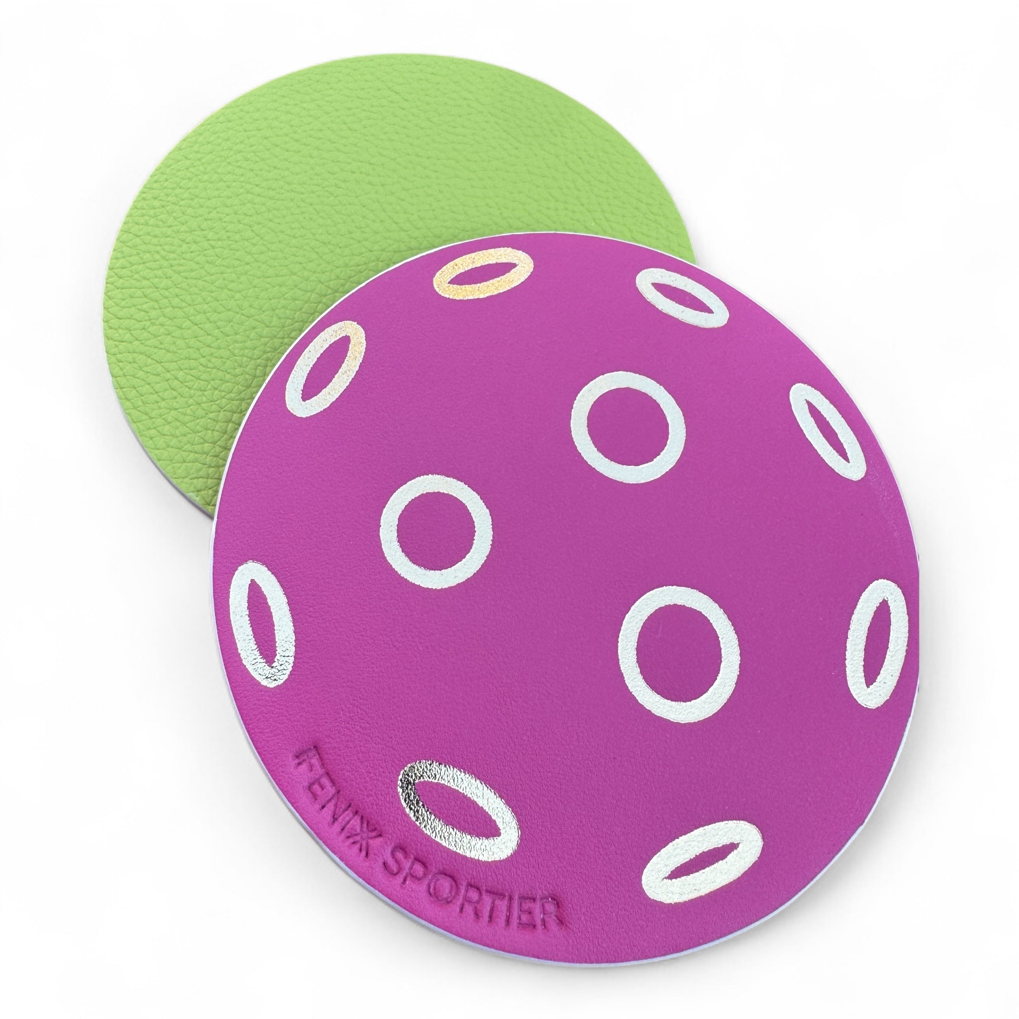 Serve in Style Coasters - Pink Pickleball & Lime
