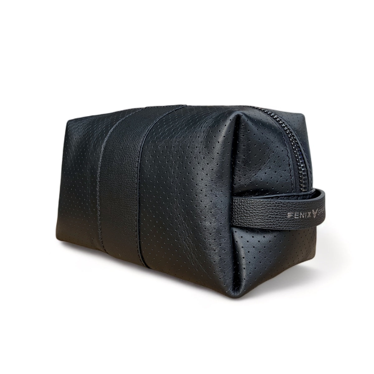 24/7 Bag - Black Leather/Gunmetal Zipper