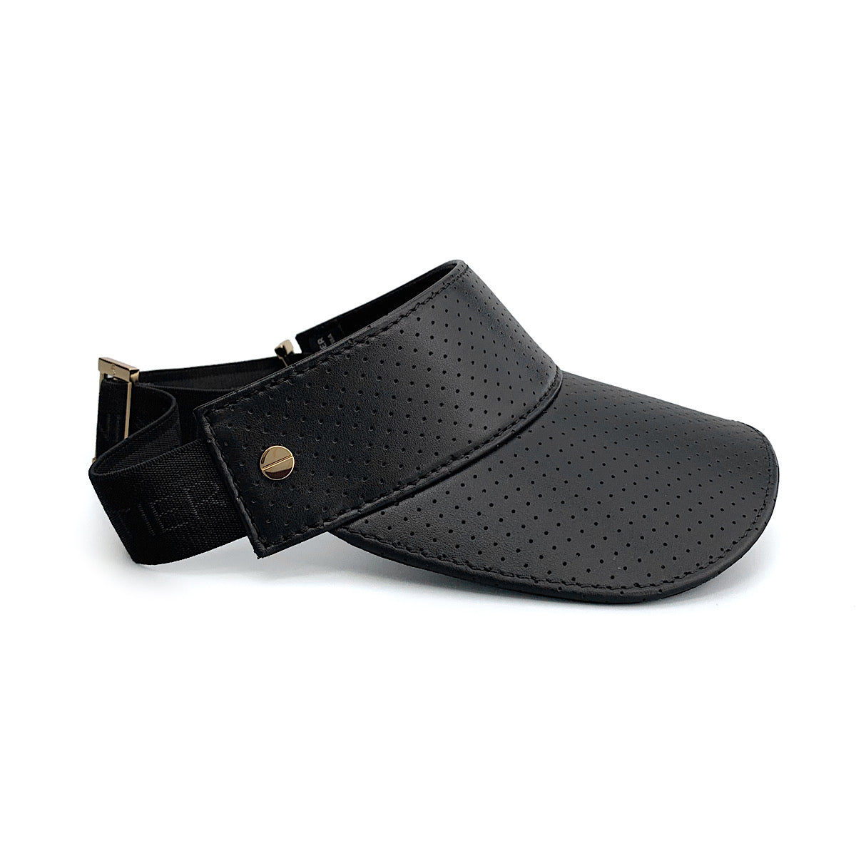 The Leather Visor - Black & Gold