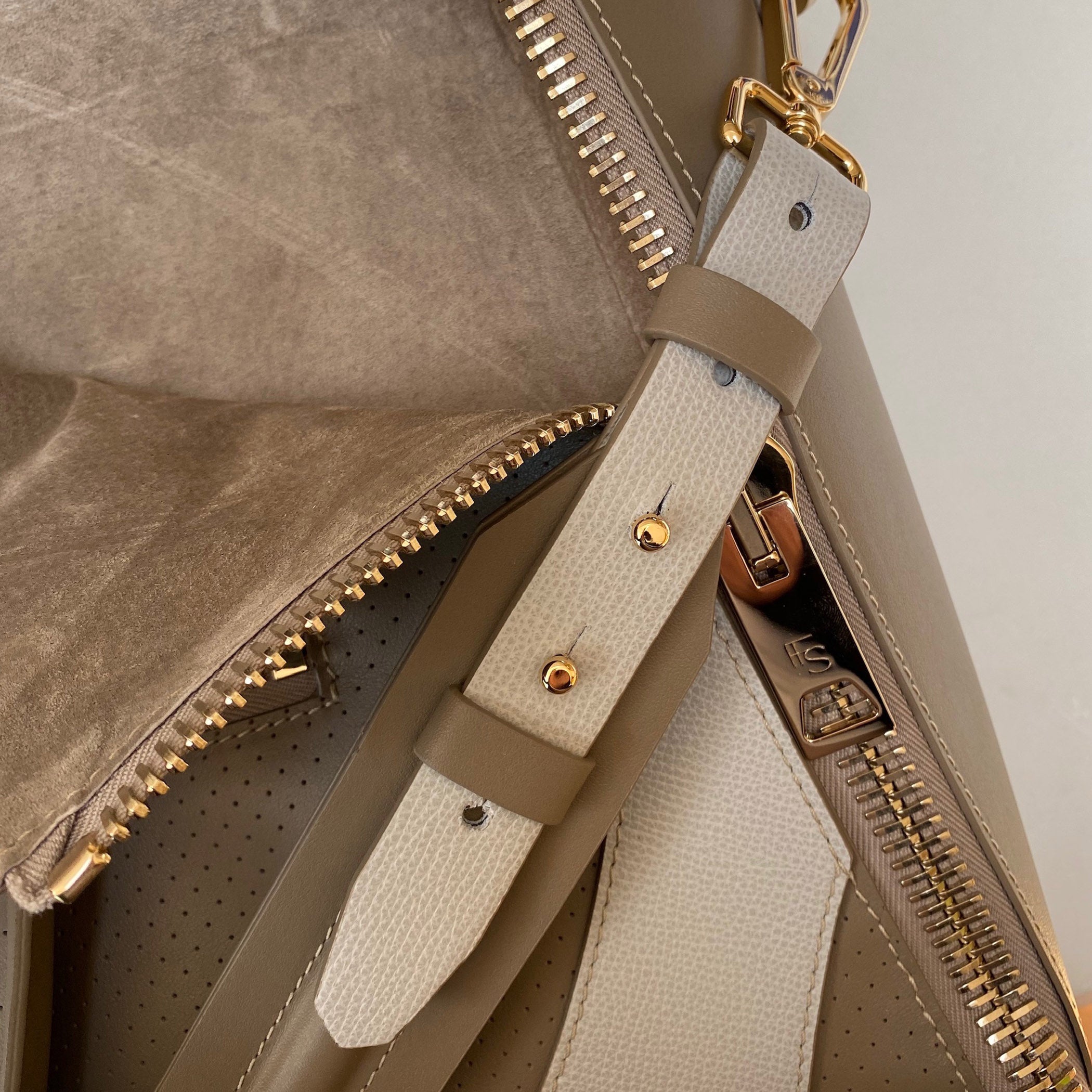 One Bag (Greige Leather w/Gold Hardware)