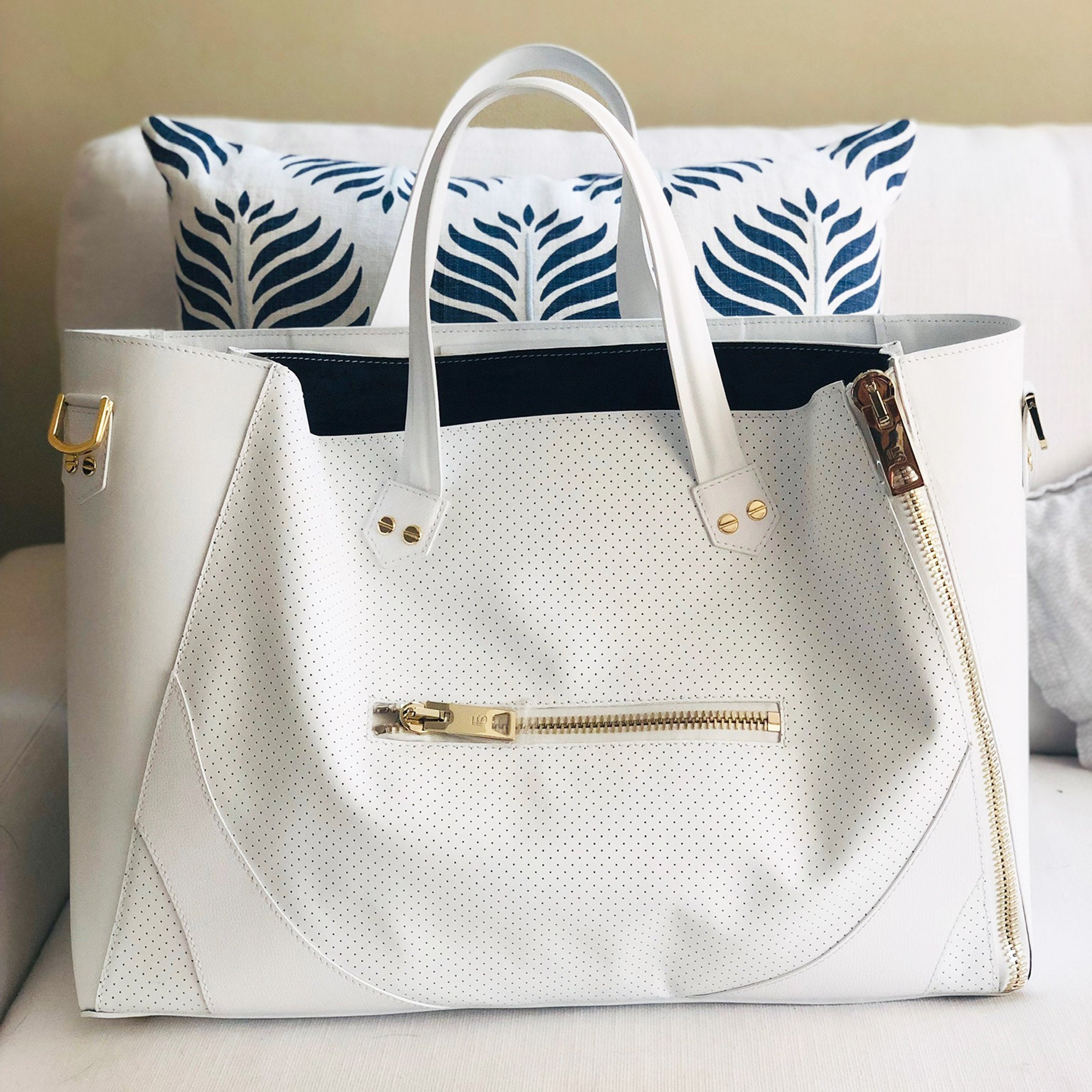 Major Bag (White Leather/Gold Hardware)