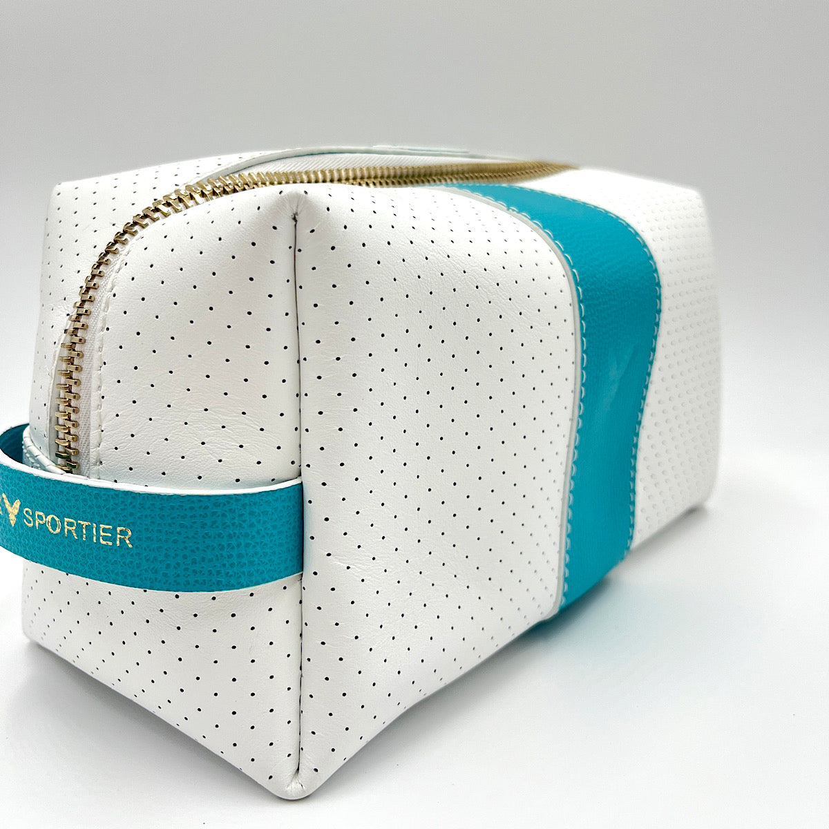 24/7 Bag - White/Aqua w/Gold