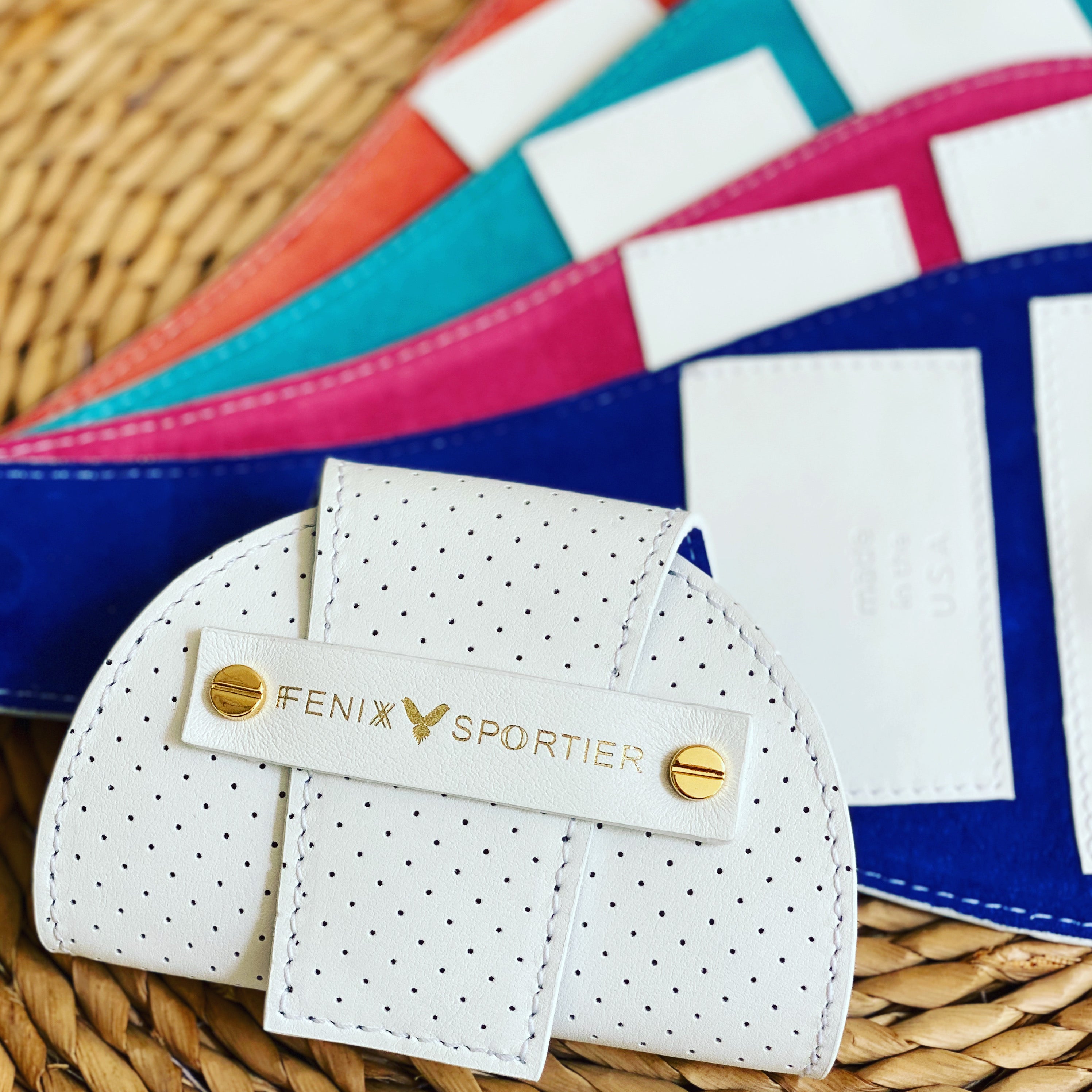 Tennis Lovers Wallet (White Leather / Gold)